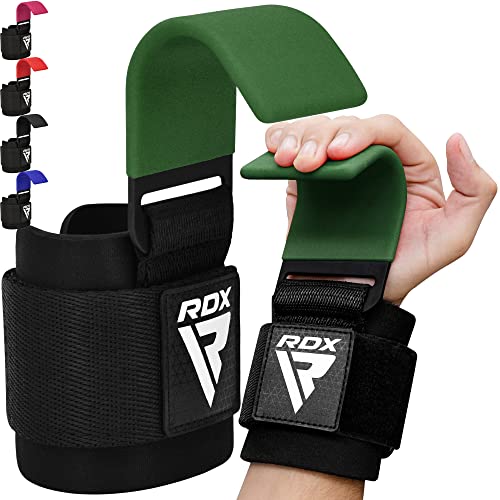 RDX Zughilfen Haken Krafttraining, 8mm Gepolstert Handgelenkschutz, Profi Bodybuilding Gewichtheben Griff, Fitness Powerlifting Weight Lifting Hook, Männer Frauen rutschfest Grip, Kreuzheben klimmzug RDX Zughilfen Haken Krafttraining, 8mm Gepolstert Handgelenkschutz, Profi Bodybuilding Gewichtheben Griff, Fitness Powerlifting Weight Lifting Hook, Männer Frauen rutschfest Grip, Kreuzheben klimmzug von RDX