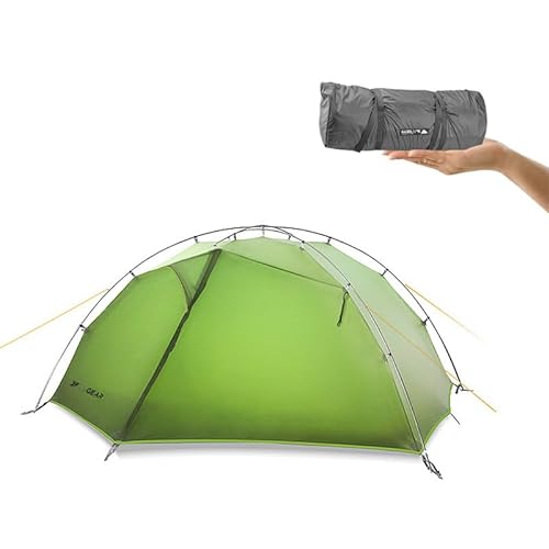 3F UL GEAR Taiji 2 Camping Zelt Ultraleichtes, wasserdichtes, professionelles Backpacking-Zelt, 2-Personen-Zelt für Camping/Angeln/Wandern/Klettern (3 Jahreszeiten, Grün) von RDYMONKEY