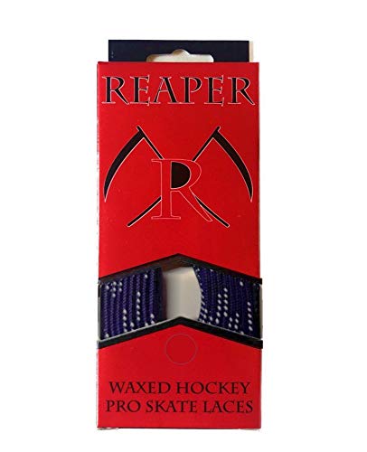 REAPER Schnürsenkel Eishockey gewachst, Schuhbänder Hockey 84-120 Zoll (lila, 84 Zoll (213cm)) von REAPER