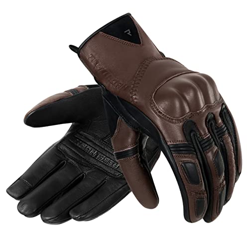 REBELHORN Thug II Lady Motorradhandschuhe Damen | Ziegenleder | SAS-TEC Paneele zur Absorption von Schlag | Atmungsaktives Futter | Unterstützung für Touchscreens von REBELHORN