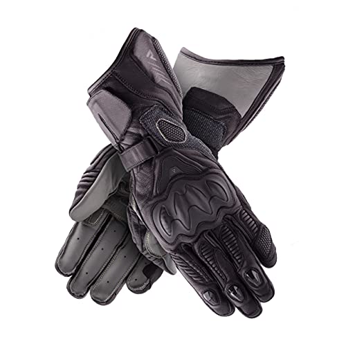 Rebelhorn Rebel Lady Leder Motorradhandschuhe für Frauen Protektoren Hartes Handgelenk und Fingerabdeckung Belüftung Flexible Elemente Touchscreen Friendly Pads von REBELHORN