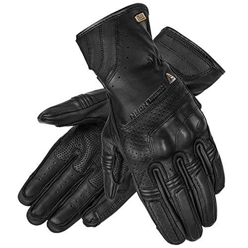 REBELHORN Runner TFL Perforiertes Ziegenleder Motorradhandschuhe Schaumstoffplatten Belüftung Touchscreen Friendly Pads Flexible Elemente von REBELHORN