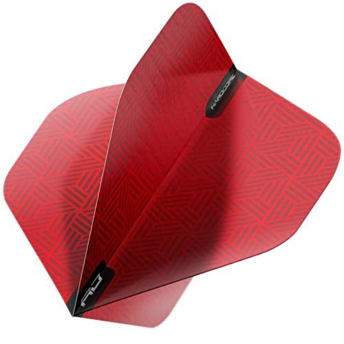 Hardcore XT Red Patterned Extra Thick Standard Dart Flights - (4 Sätze pro Packung) von RED DRAGON