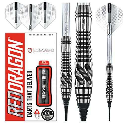 RED DRAGON Askari 20g Fassgewicht, 22g Gesamtgewicht Softip Tungsten Darts mit Flights und Schäfte von RED DRAGON