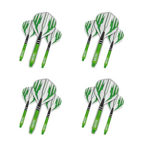 RED DRAGON Dart Flight and Schäfte Kombi Grün - 4 Sätze Standardflüge und 4 Sätze Medium Nitrotech Schäfte pro Packung RED DRAGON Dart Flight and Schäfte Kombi Grün - 4 Sätze Standardflüge und 4 Sätze Medium Nitrotech Schäfte pro Packung von RED DRAGON
