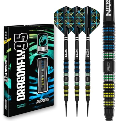 RED DRAGON Darts - Dragonfly 95-95% Wolfram - 18g Fass/ 20g Volles Gewicht Professional Weiche Spitze Dart-Set mit Dart Flüge und Dartschäfte RED DRAGON Darts - Dragonfly 95-95% Wolfram - 18g Fass/ 20g Volles Gewicht Professional Weiche Spitze Dart-Set mit Dart Flüge und Dartschäfte von RED DRAGON