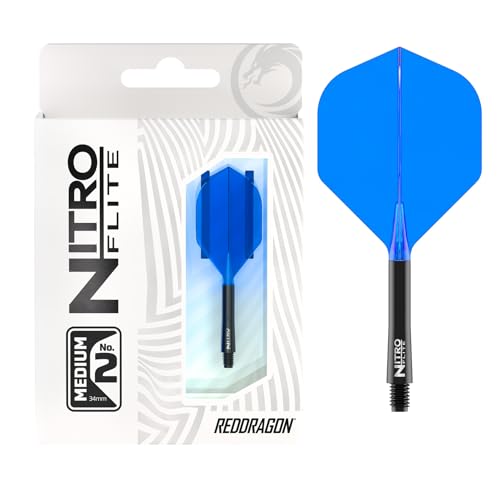RED DRAGON Darts – Nitro Flite Integriert Flüge & Schäfte System – No.2 Form und Design – Schwarz & Blau Farbe, Medium Länge RED DRAGON Darts – Nitro Flite Integriert Flüge & Schäfte System – No.2 Form und Design – Schwarz & Blau Farbe, Medium Länge von RED DRAGON