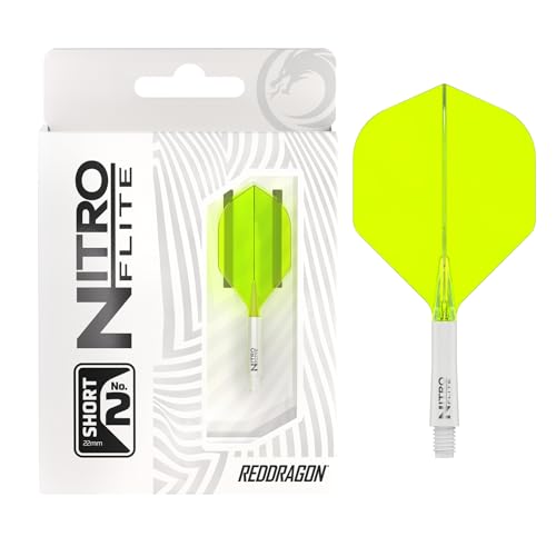 RED DRAGON Darts – Nitro Flite Integriert Flüge & Schäfte System – No.2 Form und Design – Weiß und Gelb Farbe, Kurz Länge RED DRAGON Darts – Nitro Flite Integriert Flüge & Schäfte System – No.2 Form und Design – Weiß und Gelb Farbe, Kurz Länge von RED DRAGON