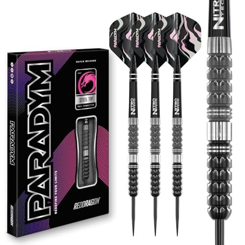 RED DRAGON Darts - Paradym 23g - 90% Wolfram Professional Stahlspitze Dart-Set mit Dart Flüge und Dartschäfte RED DRAGON Darts - Paradym 23g - 90% Wolfram Professional Stahlspitze Dart-Set mit Dart Flüge und Dartschäfte von RED DRAGON