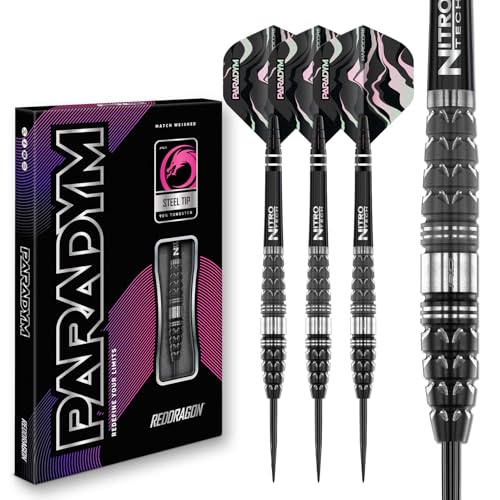 RED DRAGON Darts - Paradym 26g - 90% Wolfram Professional Stahlspitze Dart-Set mit Dart Flüge und Dartschäfte RED DRAGON Darts - Paradym 26g - 90% Wolfram Professional Stahlspitze Dart-Set mit Dart Flüge und Dartschäfte von RED DRAGON