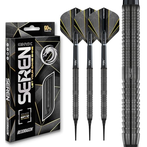 RED DRAGON Darts - Seren Onyx 1-90% Wolfram - 18g Fass/ 20g Volles Gewicht Professional Weiche Spitze Dart-Set mit Dart Flüge und Dartschäfte RED DRAGON Darts - Seren Onyx 1-90% Wolfram - 18g Fass/ 20g Volles Gewicht Professional Weiche Spitze Dart-Set mit Dart Flüge und Dartschäfte von RED DRAGON