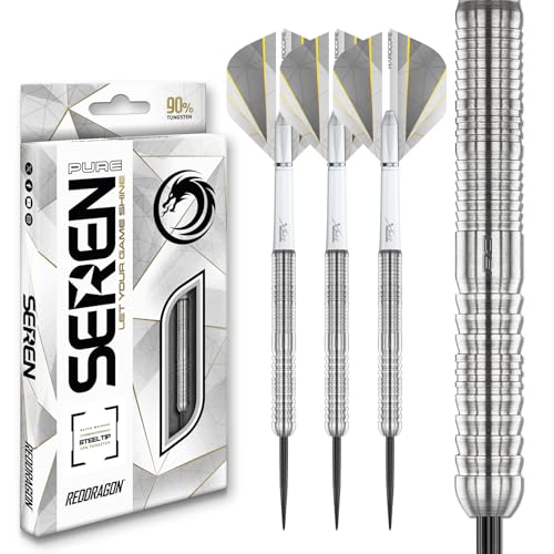 RED DRAGON Darts – Seren Pure 1 22g - 90% Wolfram Professional Stahlspitze Dart-Set mit Dart Flüge und Dartschäfte RED DRAGON Darts – Seren Pure 1 22g - 90% Wolfram Professional Stahlspitze Dart-Set mit Dart Flüge und Dartschäfte von RED DRAGON