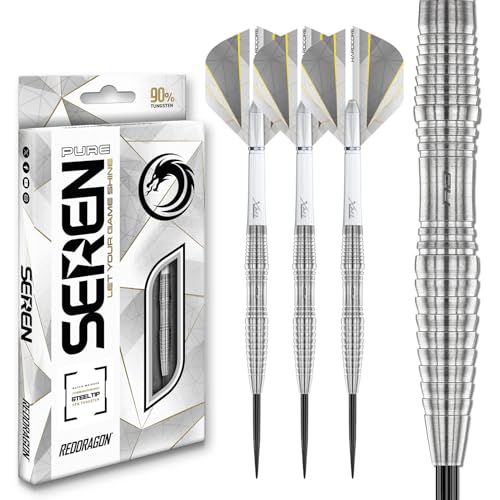 RED DRAGON Darts – Seren Pure 3 22g - 90% Wolfram Professional Stahlspitze Dart-Set mit Dart Flüge und Dartschäfte RED DRAGON Darts – Seren Pure 3 22g - 90% Wolfram Professional Stahlspitze Dart-Set mit Dart Flüge und Dartschäfte von RED DRAGON