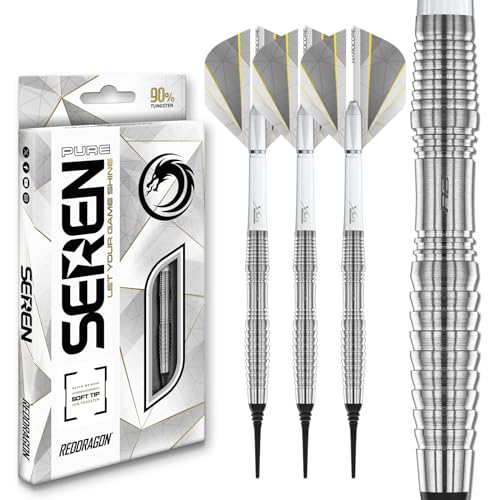 RED DRAGON Darts - Seren Pure 3-90% Wolfram - 18g Fass/ 20g Volles Gewicht Professional Weiche Spitze Dart-Set mit Dart Flüge und Dartschäfte RED DRAGON Darts - Seren Pure 3-90% Wolfram - 18g Fass/ 20g Volles Gewicht Professional Weiche Spitze Dart-Set mit Dart Flüge und Dartschäfte von RED DRAGON