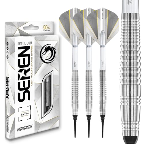 RED DRAGON Darts - Seren Pure 4-90% Wolfram - 18g Fass/ 20g Volles Gewicht Professional Weiche Spitze Dart-Set mit Dart Flüge und Dartschäfte RED DRAGON Darts - Seren Pure 4-90% Wolfram - 18g Fass/ 20g Volles Gewicht Professional Weiche Spitze Dart-Set mit Dart Flüge und Dartschäfte von RED DRAGON
