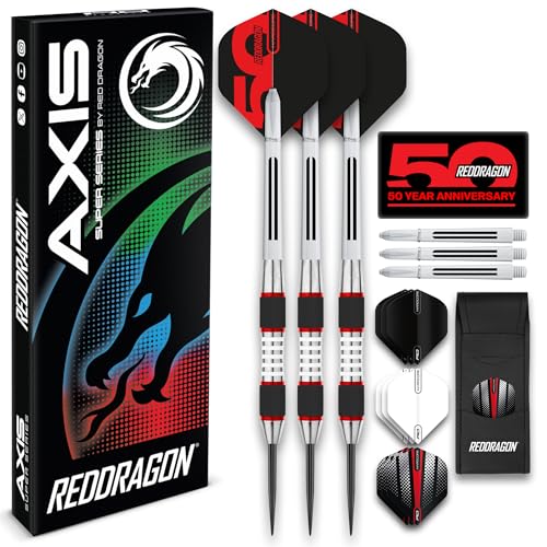 RED DRAGON Evos: 28 Gram Weiß Tungsten Dartpfeile Profi Steel Darts Set mit Flights, Schäfte and Brieftasche RED DRAGON Evos: 28 Gram Weiß Tungsten Dartpfeile Profi Steel Darts Set mit Flights, Schäfte and Brieftasche von RED DRAGON