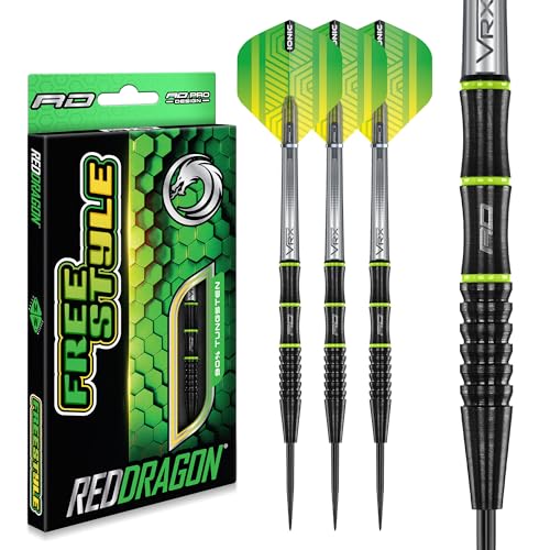 RED DRAGON Freestyle 23g Tungsten Darts Set mit Flights und Schäfte von RED DRAGON