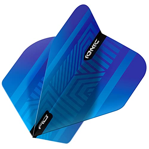 RED DRAGON Hardcore Ionic Blue Dart Flights Standard Dart Flights 3 Sets pro Packung (9 Wellen in total) von RED DRAGON