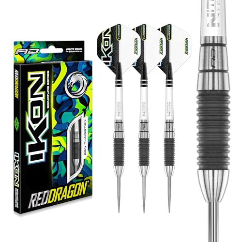 RED DRAGON Ikon 1.2 24 Gramm Professionelles Wolfram Steeltip Dart Set mit Flights und Schäften RED DRAGON Ikon 1.2 24 Gramm Professionelles Wolfram Steeltip Dart Set mit Flights und Schäften von RED DRAGON