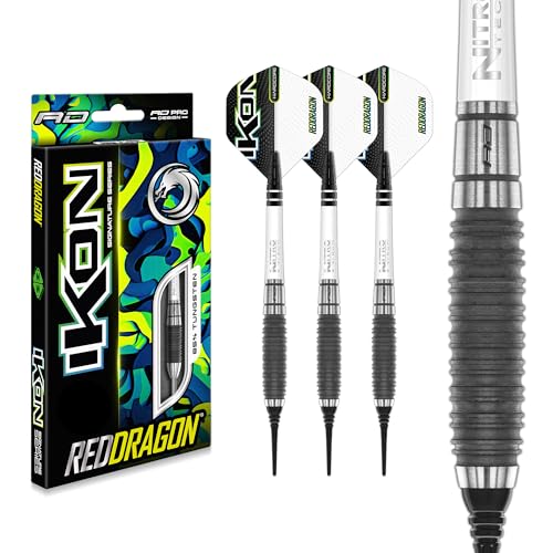 RED DRAGON Ikon 1.3 20 Gramm Professionelles Wolfram Softip Dart Set mit Flights und Schäften RED DRAGON Ikon 1.3 20 Gramm Professionelles Wolfram Softip Dart Set mit Flights und Schäften von RED DRAGON