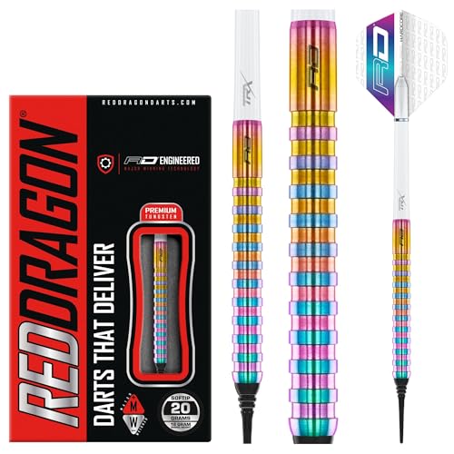 RED DRAGON Javelin Spectron 18 Gramm Softip Premium Wolfram Darts Set mit Flüge und Schäften von RED DRAGON