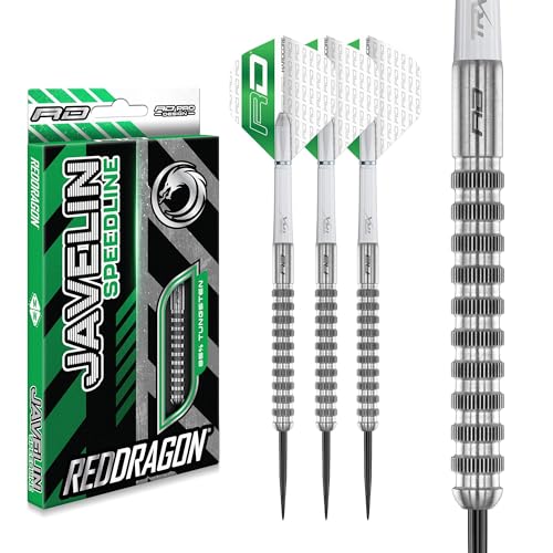 RED DRAGON Javelin Speedline 24 Gramm Premium Wolfram Steeltip Dart Set mit Flüge und Schäften von RED DRAGON