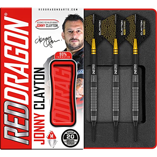 RED DRAGON Jonny Clayton Oxide Auflage 18 Gramm Softip Premium Tungsten Dartset mit Flights und Stielen RED DRAGON Jonny Clayton Oxide Auflage 18 Gramm Softip Premium Tungsten Dartset mit Flights und Stielen von RED DRAGON