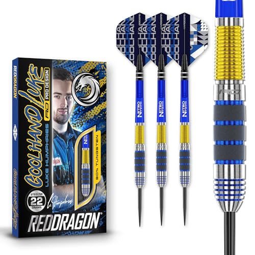 RED DRAGON Luke Humphries 23 Gram Professional Tungsten Darts Set with Flights and Stems RED DRAGON Luke Humphries 23 Gram Professional Tungsten Darts Set with Flights and Stems von RED DRAGON