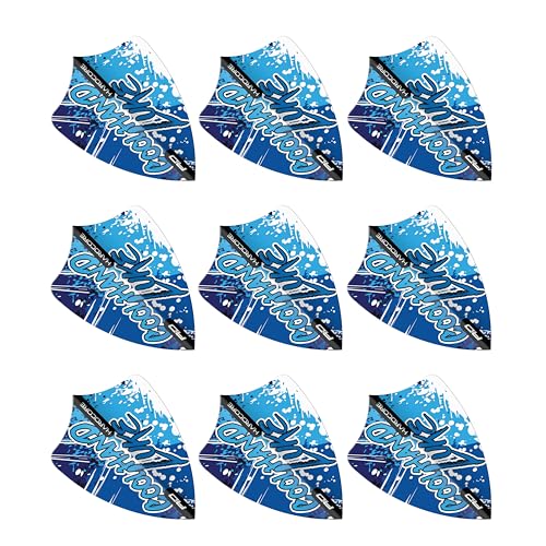 RED DRAGON Luke Humphries Freestyle-Dart-Flights, Weltmeister, Blau und Weiß, 3 Sets pro Packung (insgesamt 9 Dart-Flights RED DRAGON Luke Humphries Freestyle-Dart-Flights, Weltmeister, Blau und Weiß, 3 Sets pro Packung (insgesamt 9 Dart-Flights von RED DRAGON