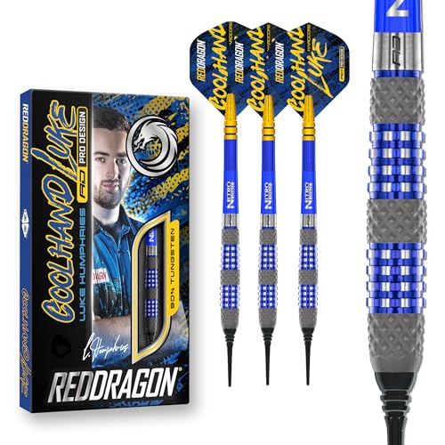 RED DRAGON Luke Humphries TX2 Atomised 18 Gramm Premium Wolfram Softip Dart Set mit Flüge und Schäften RED DRAGON Luke Humphries TX2 Atomised 18 Gramm Premium Wolfram Softip Dart Set mit Flüge und Schäften von RED DRAGON