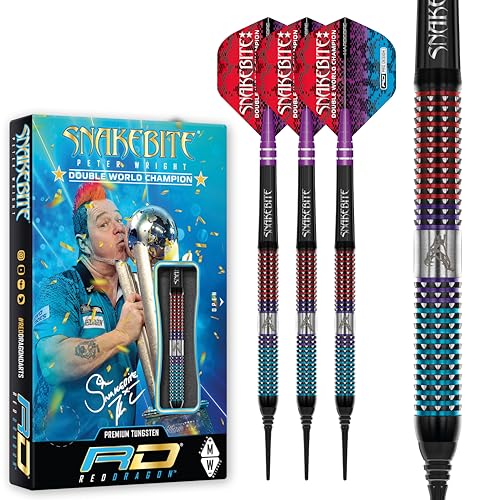 RED DRAGON Peter Snakebite Wright Spirit 18 Gramm Softip Premium Tungsten Darts Set mit Flights und Stielen RED DRAGON Peter Snakebite Wright Spirit 18 Gramm Softip Premium Tungsten Darts Set mit Flights und Stielen von RED DRAGON