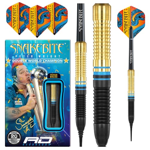 RED DRAGON Peter Wright Snakebite Brass Softip 20G Darts Set RED DRAGON Peter Wright Snakebite Brass Softip 20G Darts Set von RED DRAGON