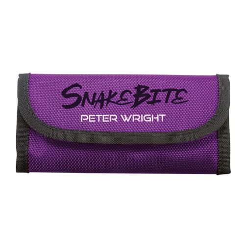 RED DRAGON Peter Wright Snakebite Trifold Dart Brieftaschel - Schwarz und Lila von RED DRAGON