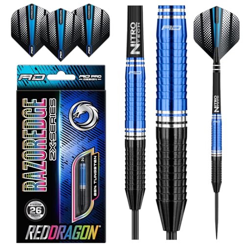 RED DRAGON Razor Edge ZX die Reihe Dartpfeile Tungsten Profi Steel Darts mit Flights und Schäfte (ZX-3, 26G) RED DRAGON Razor Edge ZX die Reihe Dartpfeile Tungsten Profi Steel Darts mit Flights und Schäfte (ZX-3, 26G) von RED DRAGON
