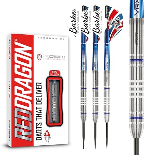 RED DRAGON Ryan Meikle 22 Gramm Premium Wolfram Steeltip Dart Set mit Flüge und Schäften von RED DRAGON