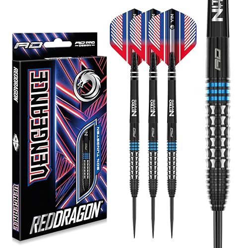 RED DRAGON Vengeance Blue 22 Gramm Premium Wolfram Steeltip Dart Set mit Flights und Schäften RED DRAGON Vengeance Blue 22 Gramm Premium Wolfram Steeltip Dart Set mit Flights und Schäften von RED DRAGON