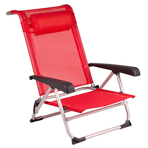 Red Mountain BO-Camp Alu Strand Stuhl Liege Camping Falt Stuhl Garten Sessel Niedrig 100 kg Rot Red Mountain BO-Camp Alu Strand Stuhl Liege Camping Falt Stuhl Garten Sessel Niedrig 100 kg Rot von Bo-Camp