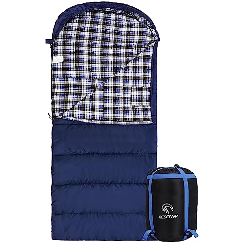 Redcamp, Baumwoll-Flanell-Schlafsack für Erwachsene, 23/32F, bequem, Umschlag-Kompressionsbeutel, Blau/Grau, 2,95 x 88,9 cm, Blau mit 1,27 kg Füllung. Redcamp, Baumwoll-Flanell-Schlafsack für Erwachsene, 23/32F, bequem, Umschlag-Kompressionsbeutel, Blau/Grau, 2,95 x 88,9 cm, Blau mit 1,27 kg Füllung. von REDCAMP