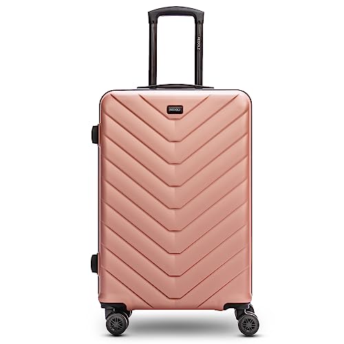 REDOLZ Hartschalen Koffer Damen/Herren | Leichter Trolley 45 x 25 x 67 cm - hochwertiges ABS Material | 4 Doppelrollen & TSA-Schloss (Essentials 07) REDOLZ Hartschalen Koffer Damen/Herren | Leichter Trolley 45 x 25 x 67 cm - hochwertiges ABS Material | 4 Doppelrollen & TSA-Schloss (Essentials 07) von REDOLZ