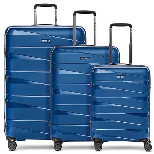 REDOLZ Hartschalen Koffer-Set 3-teilig | aus hochwertigem, leichtem Polypropylen Material | 4 Doppelrollen & TSA für Damen & Herren (Essentials 10) REDOLZ Hartschalen Koffer-Set 3-teilig | aus hochwertigem, leichtem Polypropylen Material | 4 Doppelrollen & TSA für Damen & Herren (Essentials 10) von REDOLZ