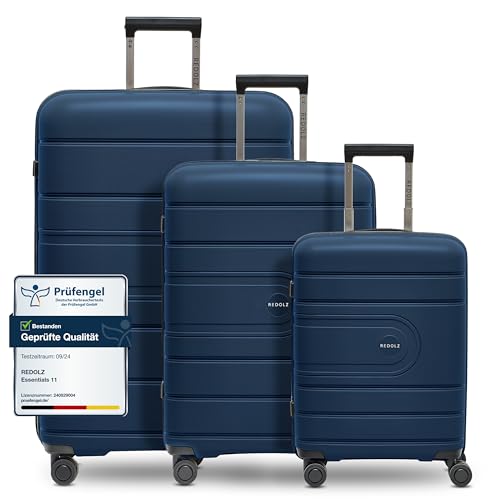 REDOLZ Hartschalen Koffer-Set 3-teilig | aus hochwertigem, leichtem Polypropylen | 4 Doppelrollen & TSA-Schloss für Damen & Herren (Essentials 11) REDOLZ Hartschalen Koffer-Set 3-teilig | aus hochwertigem, leichtem Polypropylen | 4 Doppelrollen & TSA-Schloss für Damen & Herren (Essentials 11) von REDOLZ