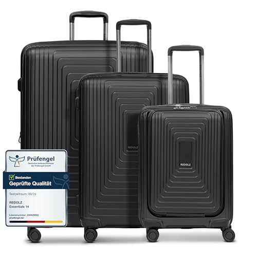 REDOLZ Hartschalen Koffer-Set-3-teilig | S 55 cm Laptopfach + M 66 cm + L 77 cm | Dehnfalte erweiterbar | Ultra-leicht | 4-Rollen & TSA (Essentials 14) REDOLZ Hartschalen Koffer-Set-3-teilig | S 55 cm Laptopfach + M 66 cm + L 77 cm | Dehnfalte erweiterbar | Ultra-leicht | 4-Rollen & TSA (Essentials 14) von REDOLZ