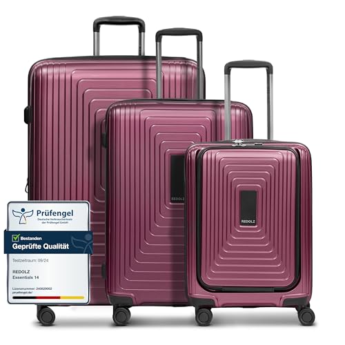 REDOLZ Hartschalen Koffer-Set-3-teilig | S 55 cm Laptopfach + M 66 cm + L 77 cm | Dehnfalte erweiterbar | Ultra-leicht | 4-Rollen & TSA (Essentials 14) REDOLZ Hartschalen Koffer-Set-3-teilig | S 55 cm Laptopfach + M 66 cm + L 77 cm | Dehnfalte erweiterbar | Ultra-leicht | 4-Rollen & TSA (Essentials 14) von REDOLZ