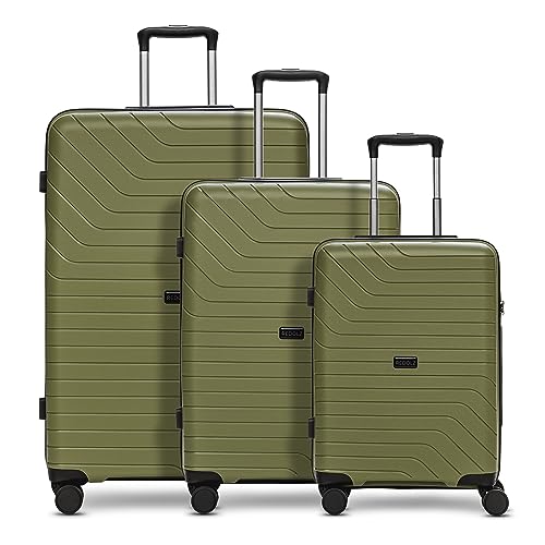 REDOLZ Hartschalen Koffer-Set 3-teilig | aus hochwertigem, leichtem Polypropylen Material | 4 Doppelrollen & TSA-Schloss für Damen & Herren (Essentials 05) von REDOLZ