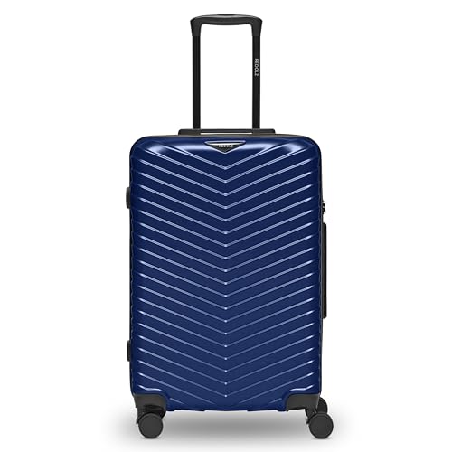 REDOLZ Ultraleicht Hartschalen Check-in Koffer | Mittelgroßer Trolley Shiny Oberfläche 43 x 28 x 66 cm | mit Dehnfalte 3 cm erweiterbar nur 3,4 kg | 4 Doppelrollen & TSA-Schloss (Essentials 18) von REDOLZ