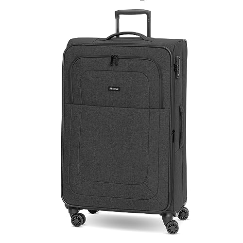 REDOLZ großer Weichschalen Koffer für Damen & Herren | Leichter Trolley 77 cm mit 4 Doppelrollen & TSA-Schloss | mit Dehnfalte erweiterbar (Essentials 12) von REDOLZ