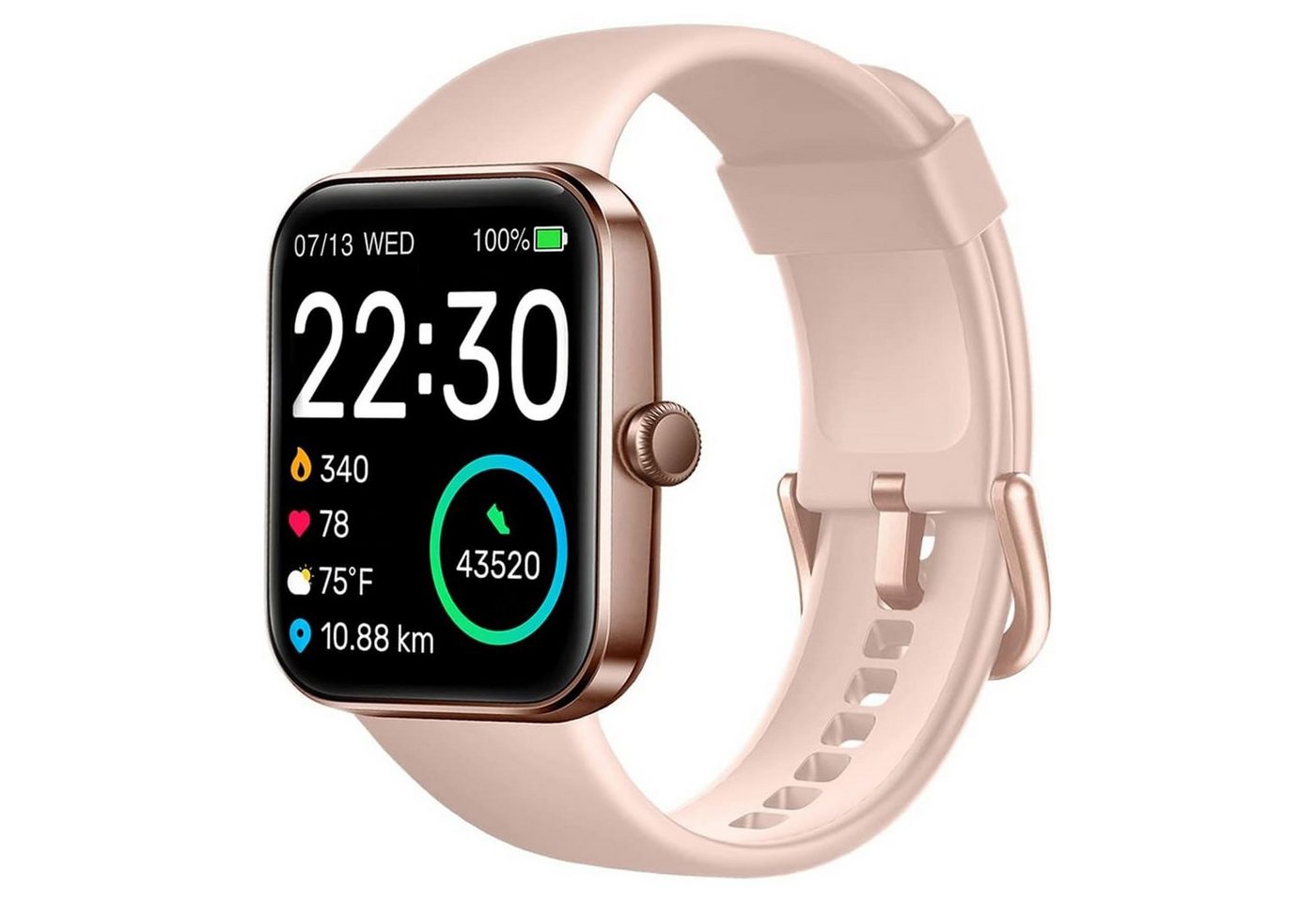 REDOM Damen Herren Fitness Uhr Uhren Tracker Smart Watch Sportuhr Armbanduhr Smartwatch (1,69 Zoll, 300mAh Li-Ionen) IP68 Wasserdicht Armband Fitnessuhr iOS/Android, 1-tlg., Touchscreen, Herzfrequenz Pulsmesser Schrittzähler Schlafmonitor Aktivitätstracker von REDOM