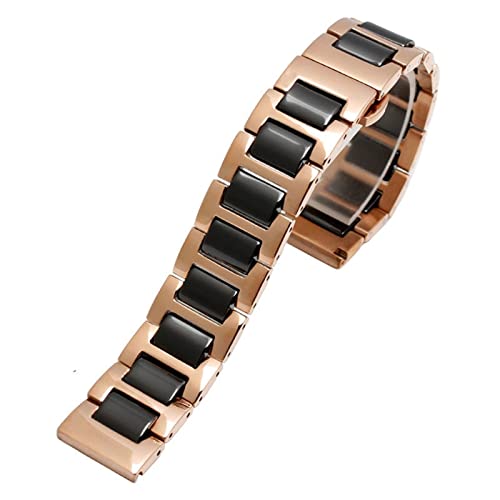 REDSNHH Für Frauen und Männer Keramikarmband Edelstahl-Kombinationsarmband 12 14 15 16 18 20 22 mm Armband Modeuhr Armbanduhrenarmband von REDSNHH