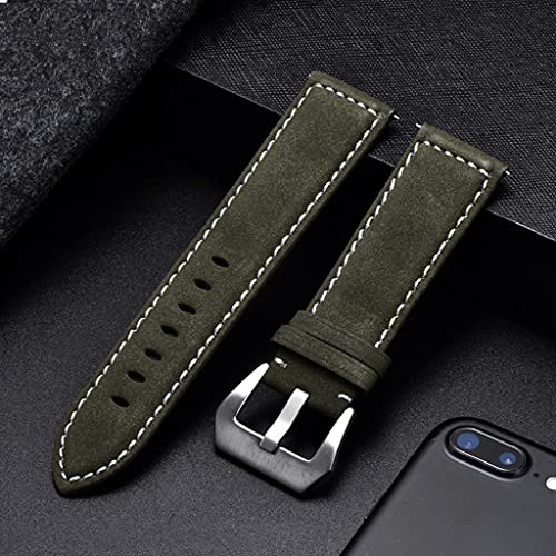 REDSNHH Neu Schwarz Braun Blau Rot Retro Matte Leder Uhr Band 18 20 22 24mm Lederband Edelstahl Schnalle Uhrenarmbänder von REDSNHH