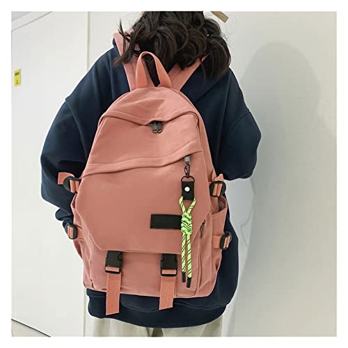 REDSNHH Niedlicher Damen-Rucksack in Volltonfarbe, modisch, wasserdicht, für Teenager-Mädchen, Studenten-Büchertasche (Farbe: A, Größe: 30 x 13 x 42 cm) von REDSNHH